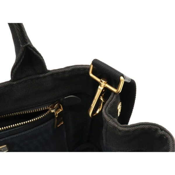 12090196 5 Prada Canapa 2WAY Canvas Crossbody Bag Nero Black