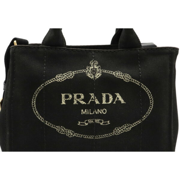 12090196 7 Prada Canapa 2WAY Canvas Crossbody Bag Nero Black