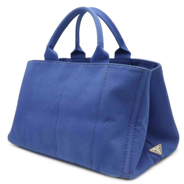 12090336 1 Prada Canapa Canvas Tote Bag Cobalto Blue