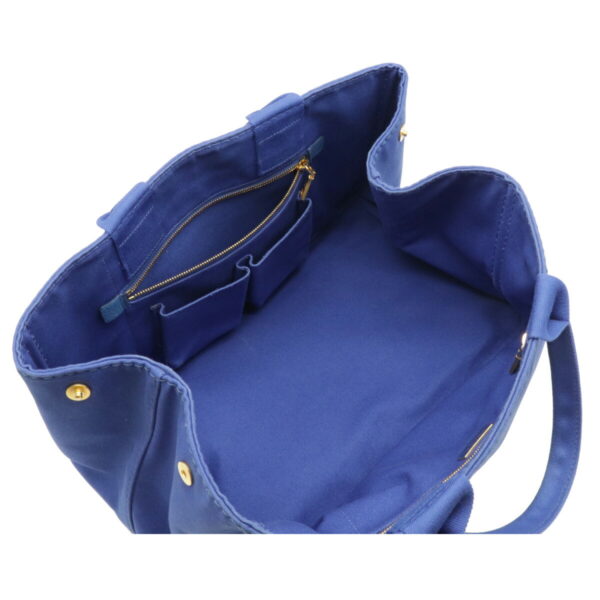 12090336 4 Prada Canapa Canvas Tote Bag Cobalto Blue