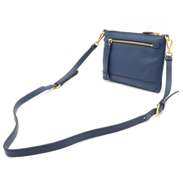 12090355 1 Prada 2WAY Leather Pouch Blue