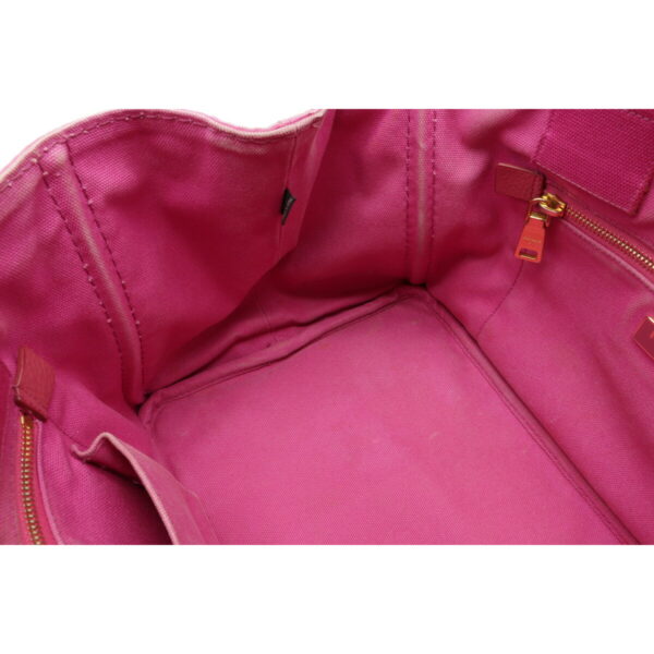 12090392 5 Prada Canapa Large Canvas Tote Bag Fuchsia Pink