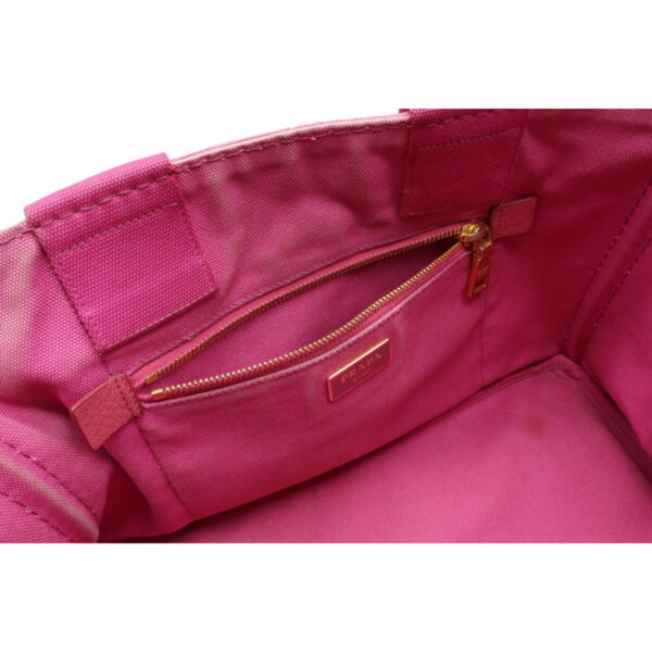 12090392 6 Prada Canapa Large Canvas Tote Bag Fuchsia Pink