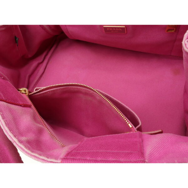 12090392 7 Prada Canapa Large Canvas Tote Bag Fuchsia Pink