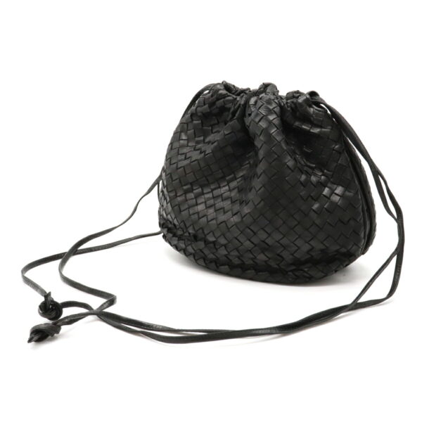 12090403 1 Bottega Veneta Intrecciato Shoulder Bag Leather Black