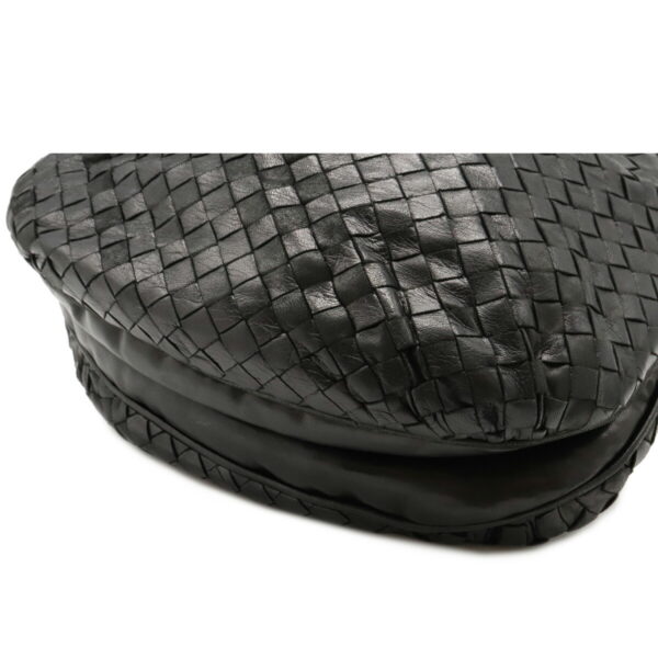 12090403 2 Bottega Veneta Intrecciato Shoulder Bag Leather Black