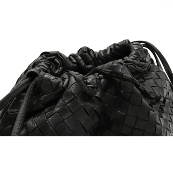 12090403 5 Bottega Veneta Intrecciato Shoulder Bag Leather Black