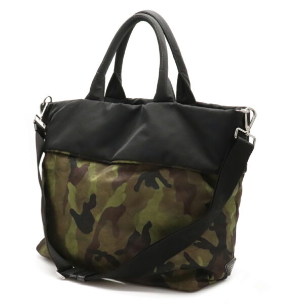 12090589 1 Prada Reversible 2WAY Nylon Tote Bag Nero Black Camouflage