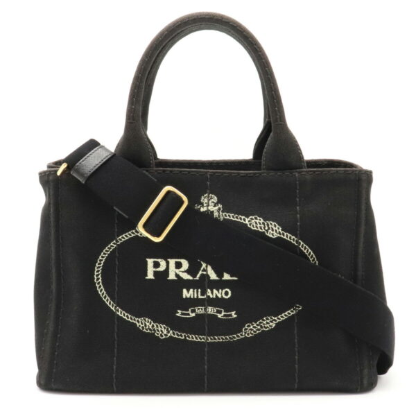 12090590 Prada Canapa Mini Tote Bag Nero Black