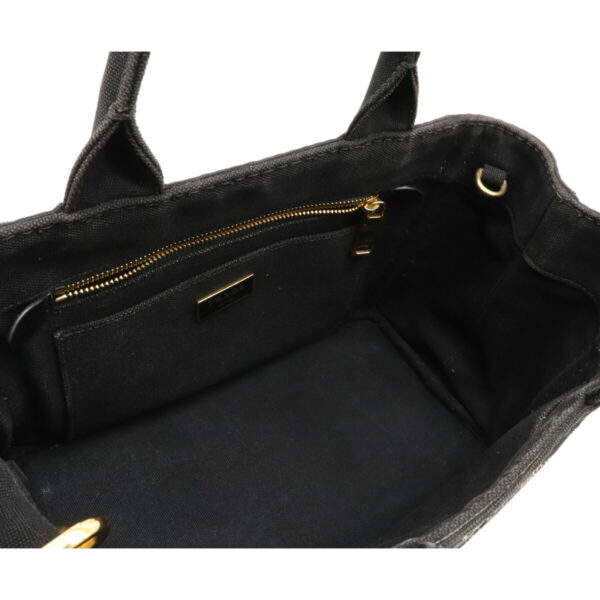 12090590 4 Prada Canapa Mini Canvas Tote Bag Nero Black