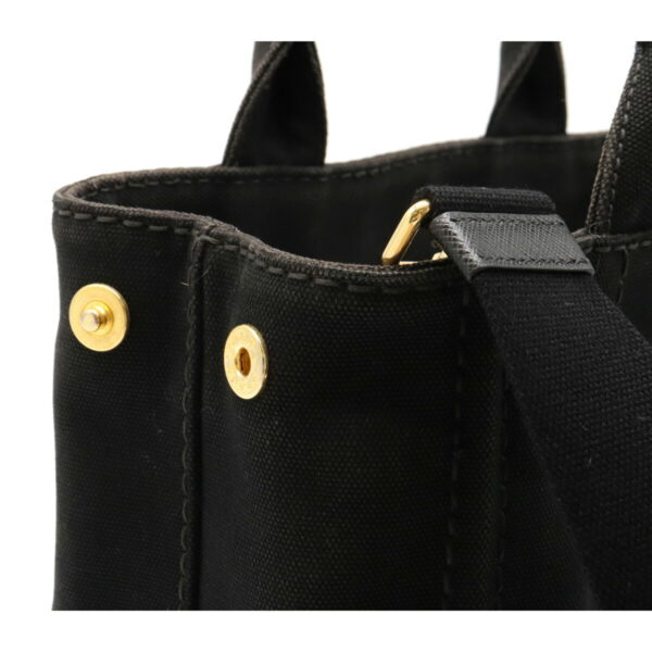 12090590 6 Prada Canapa Mini Canvas Tote Bag Nero Black