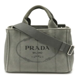 12090745 Prada Bag Nylon Leather Black Tote