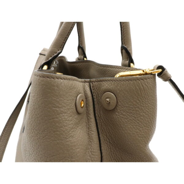 12090892 7 Prada 2WAY Leather Shoulder Bag Greige