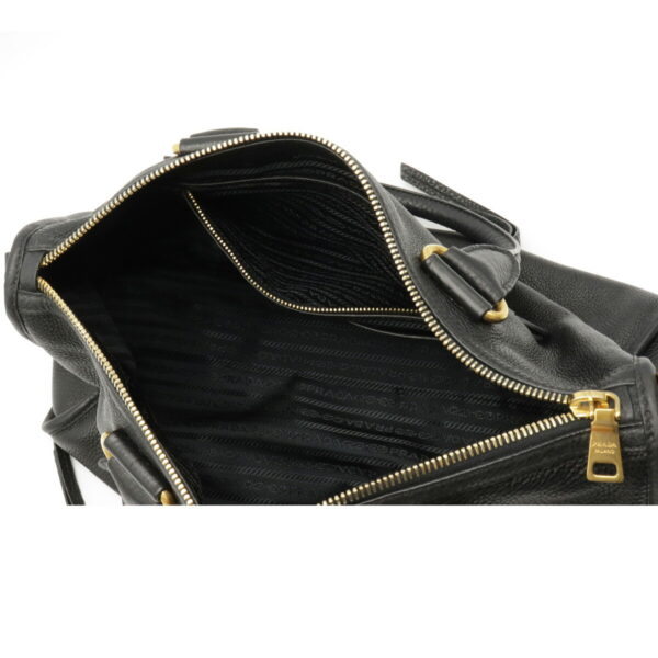 12090980 4 Prada 2WAY Leather Tote Bag Nero Black