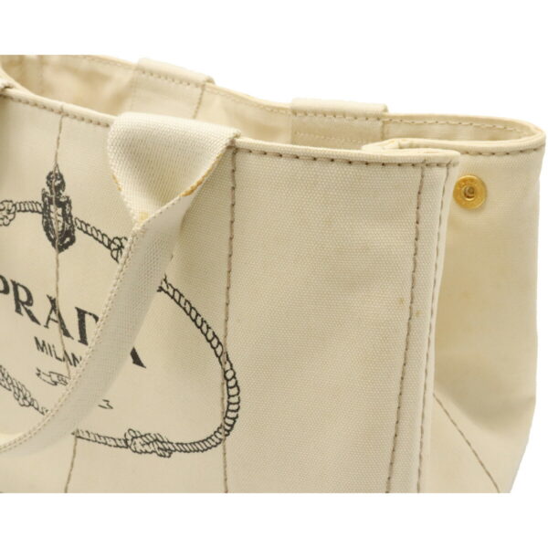 12100113 6 Prada Canapa Canvas Tote Bag Grezzo Ivory