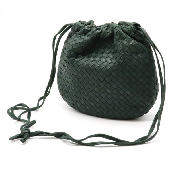 12100162 1 Bottega Veneta Intrecciato Shoulder Bag Leather Dark Green