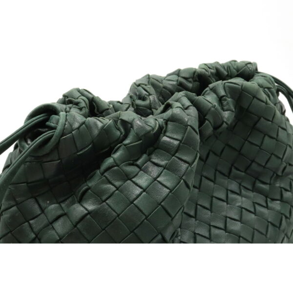 12100162 5 Bottega Veneta Intrecciato Shoulder Bag Leather Dark Green