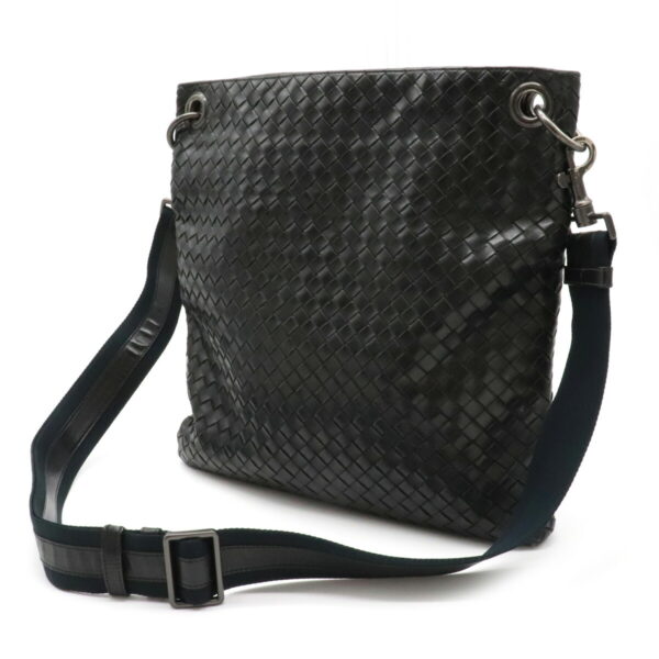 12100414 1 Bottega Veneta Intrecciato Shoulder Bag Leather Black