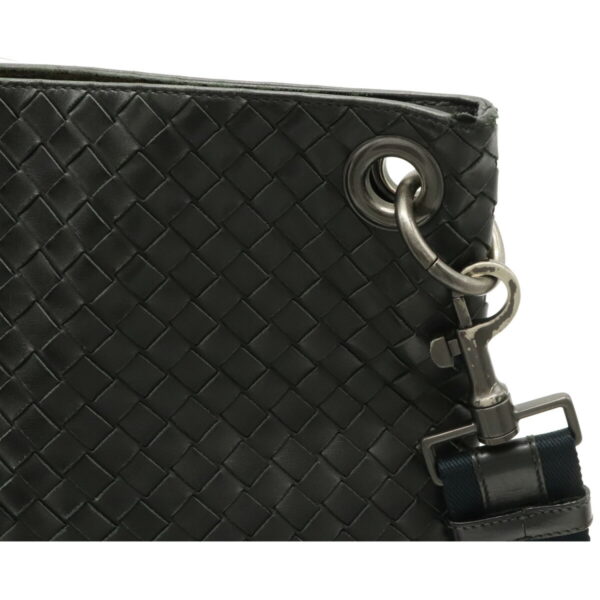 12100414 5 Bottega Veneta Intrecciato Shoulder Bag Leather Black