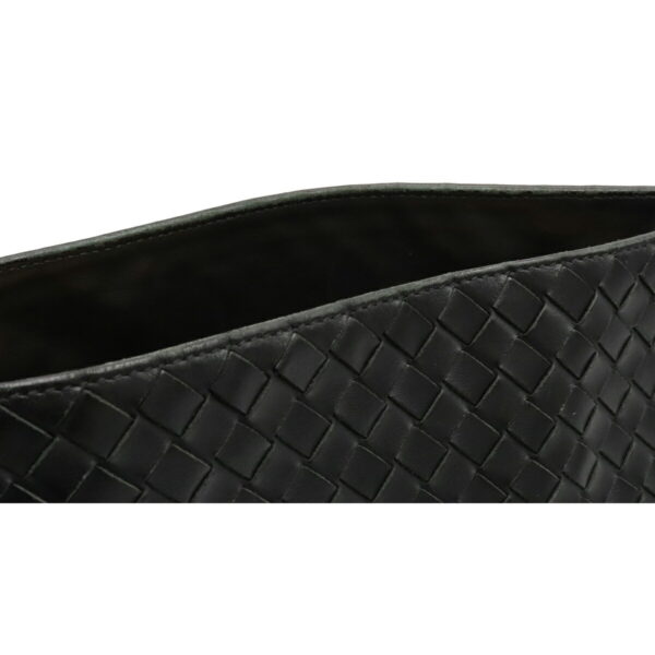 12100414 6 Bottega Veneta Intrecciato Shoulder Bag Leather Black