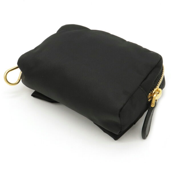 12100441 1 Prada Ribbon Nylon Multi Pouch Makeup Pouch Nero Black