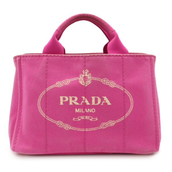 12100798 Prada Canapa Mini Canvas Tote Bag Pink