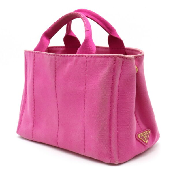 12100798 1 Prada Canapa Mini Canvas Tote Bag Pink