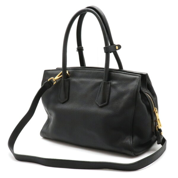 12100803 1 Prada 2WAY Leather Handbag Nero Black