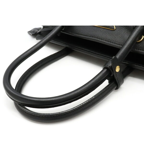 12100803 3 Prada 2WAY Leather Handbag Nero Black