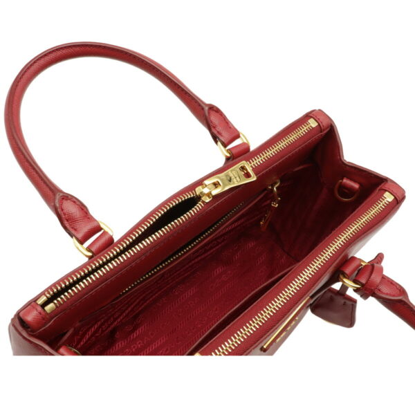 12100942 4 Prada 2WAY Saffiano Leather Handbag Fuoco Red