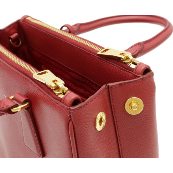 12100942 5 Prada 2WAY Saffiano Leather Handbag Fuoco Red