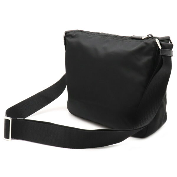 12101137 1 Prada Diagonal Nylon Leather Shoulder Bag Nero Black