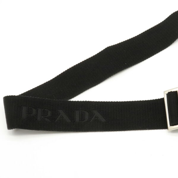 12101140 3 Prada Logo Jacquard Nylon Messenger Bag Nero Black