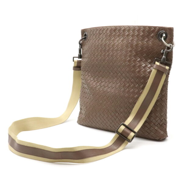 12101495 1 Bottega Veneta Intrecciato Shoulder Bag Leather Brown Beige