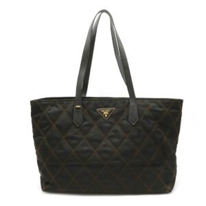 12101602 Bottega Veneta Intrecci Illusion Tote Shoulder Bag Nylon Black