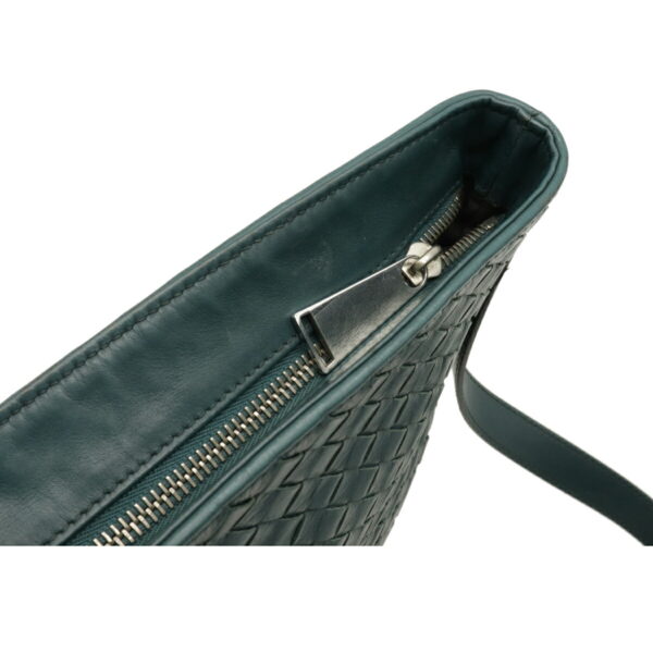 12101685 7 Bottega Veneta Intrecciato Shoulder Bag Leather Dark Green