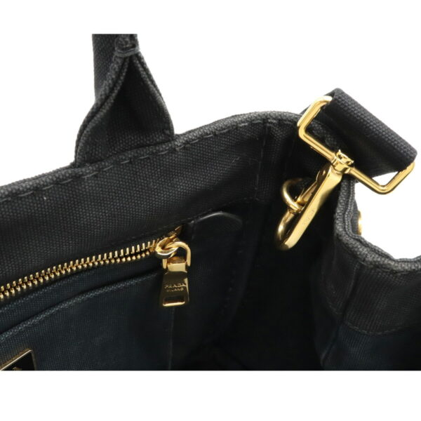 12101705 5 Prada Canapa 2WAY Canvas Tote Bag Nero Black