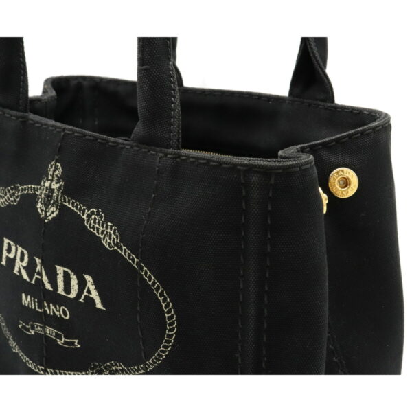 12101705 6 Prada Canapa 2WAY Canvas Tote Bag Nero Black