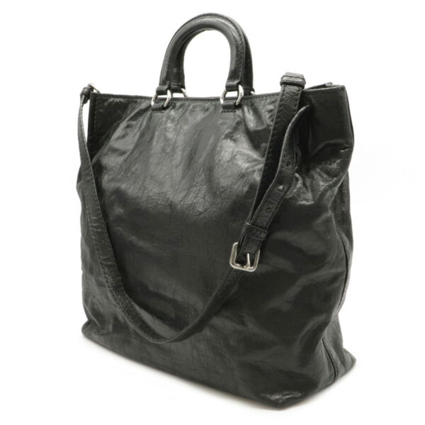 12101792 1 Prada 2WAY Leather Tote Bag Nero Black