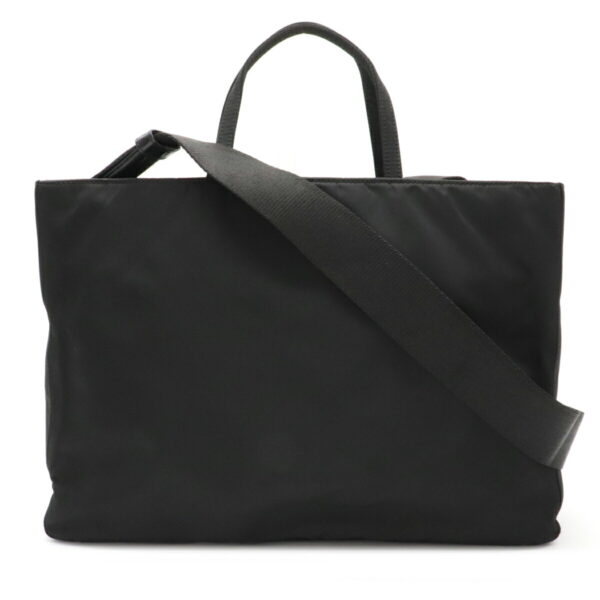 12101878 Prada 2WAY Nylon Leather Tote Bag Nero Black