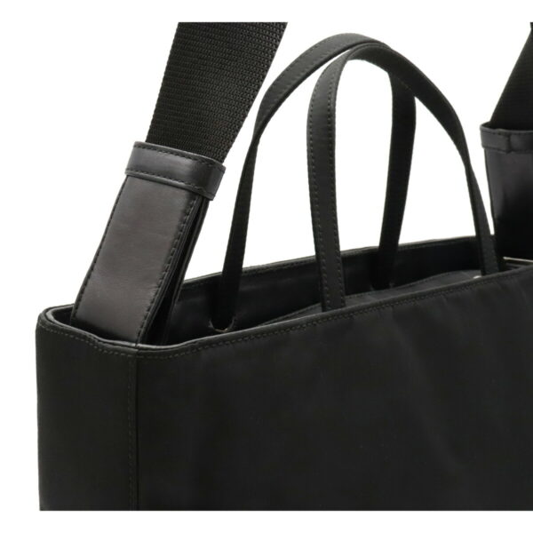 12101878 6 Prada 2WAY Nylon Leather Tote Bag Nero Black