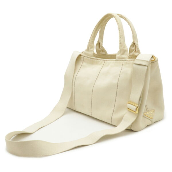 12110147 1 Prada Canapa 2WAY Tote Bag Ivory