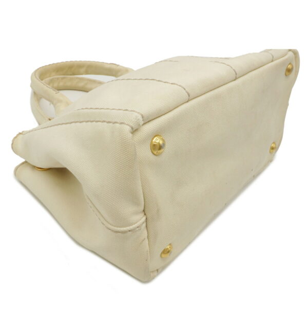 12110147 2 Prada Canapa 2WAY Tote Bag Ivory