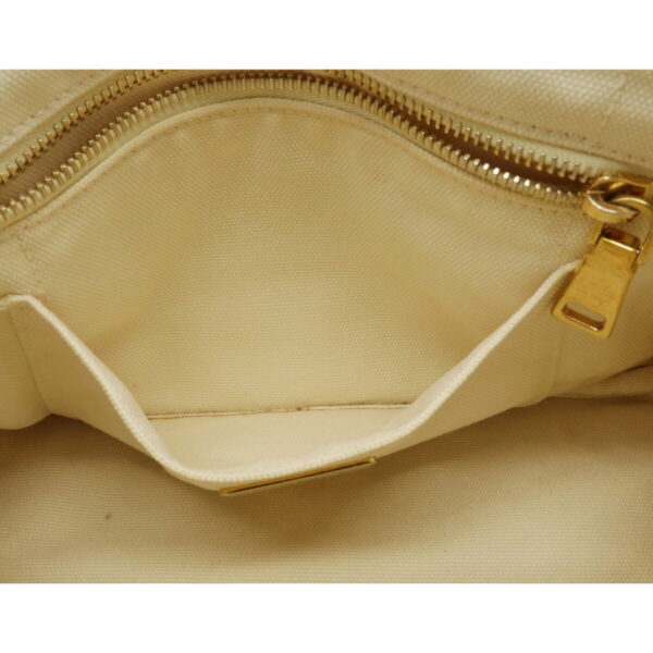 12110147 5 Prada Canapa 2WAY Tote Bag Ivory