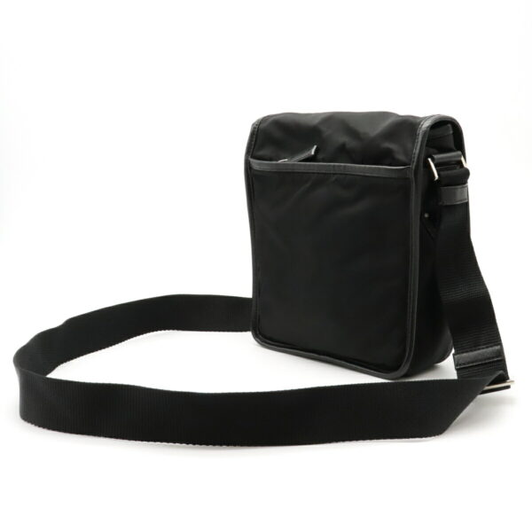 12110333 1 Prada Nylon Leather Crossbody Bag Nero Black