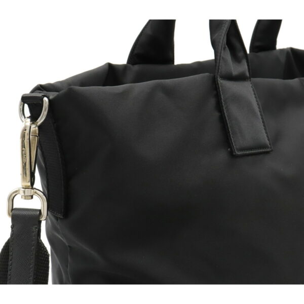 12110643 5 Prada Tessuto Double Reversible Nylon Tote Nero Black