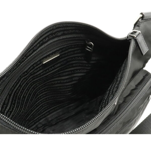 12110735 4 Prada Vela Nylon Leather Messenger Bag Nero Black