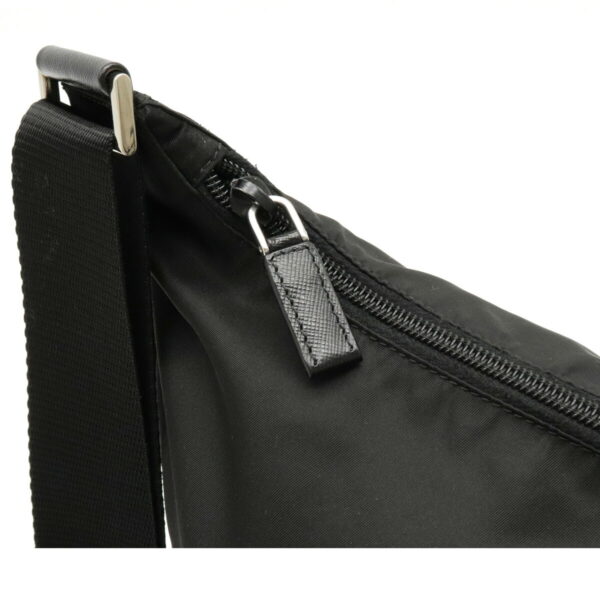 12110735 5 Prada Vela Nylon Leather Messenger Bag Nero Black