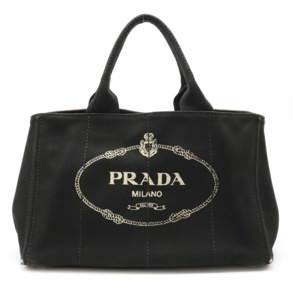 12110942 Prada Canapa Canvas Tote Bag Nero Black