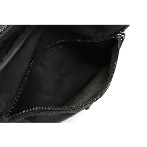 12111181 7 Prada Nylon Leather Crossbody Bag Nero Black